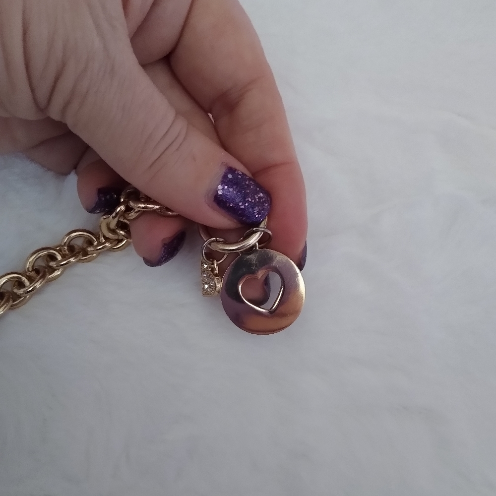 Guess Rhinestone Heart Toggle Bracelet - Picture 6 of 6